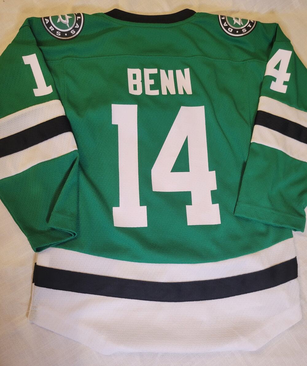 Official NHL Dallas Stars Jamie Benn #14 Victory Green Youth Jersey S/M